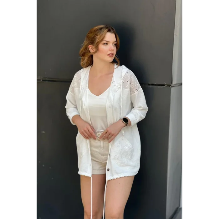 Kapüşonlu Fisto Detaylı Ceket