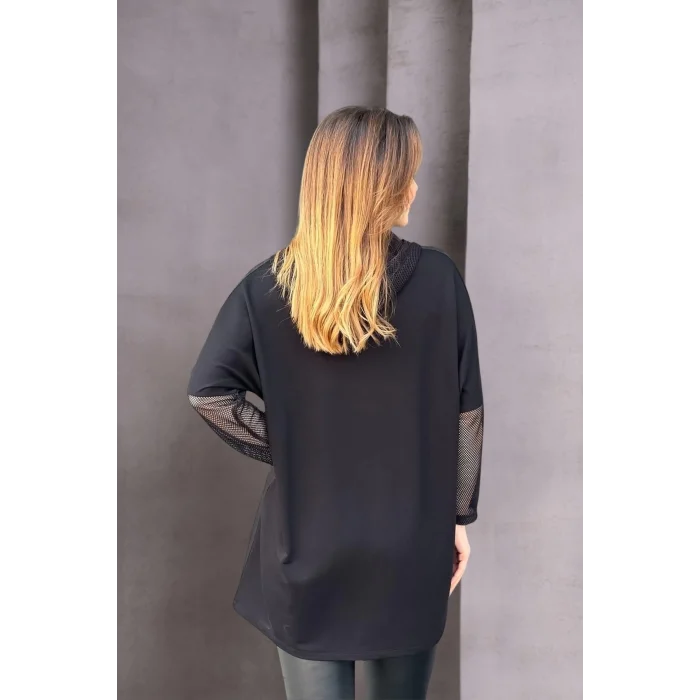 Kolları Ve Cepleri File Detaylı Ceket