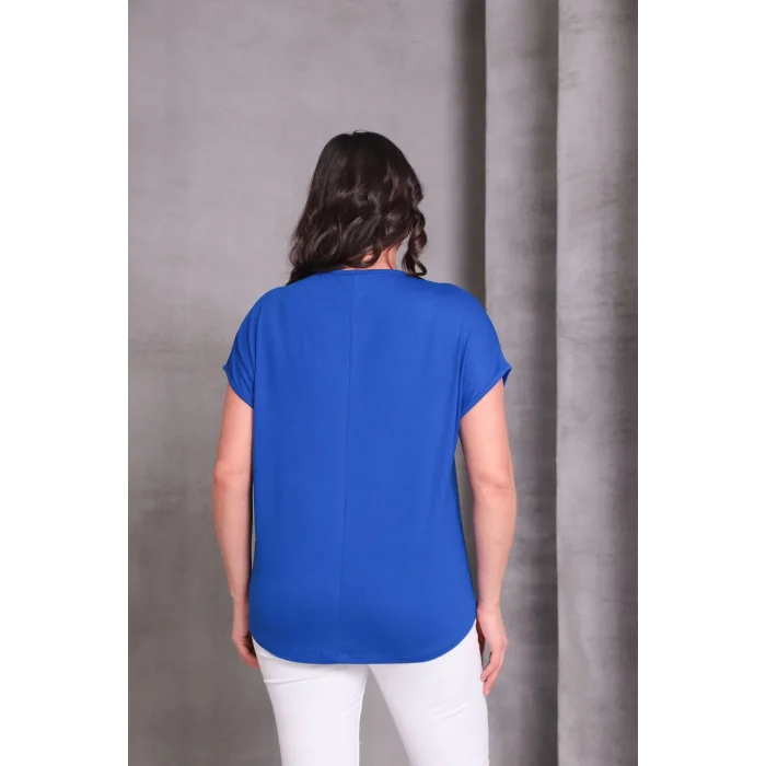 Omuzları Taş Baskılı Bluz