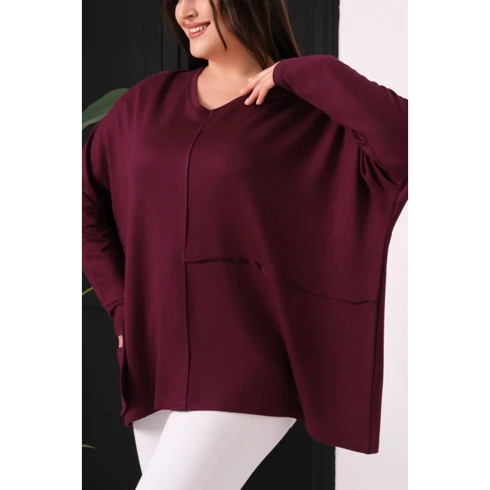 Önü Dikişli Cepli Salaş Bluz