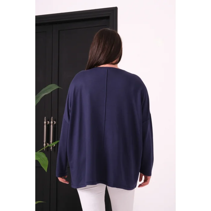 Önü Dikişli Cepli Salaş Bluz