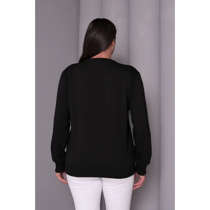 Önü Pul Nakış Sweatshirt