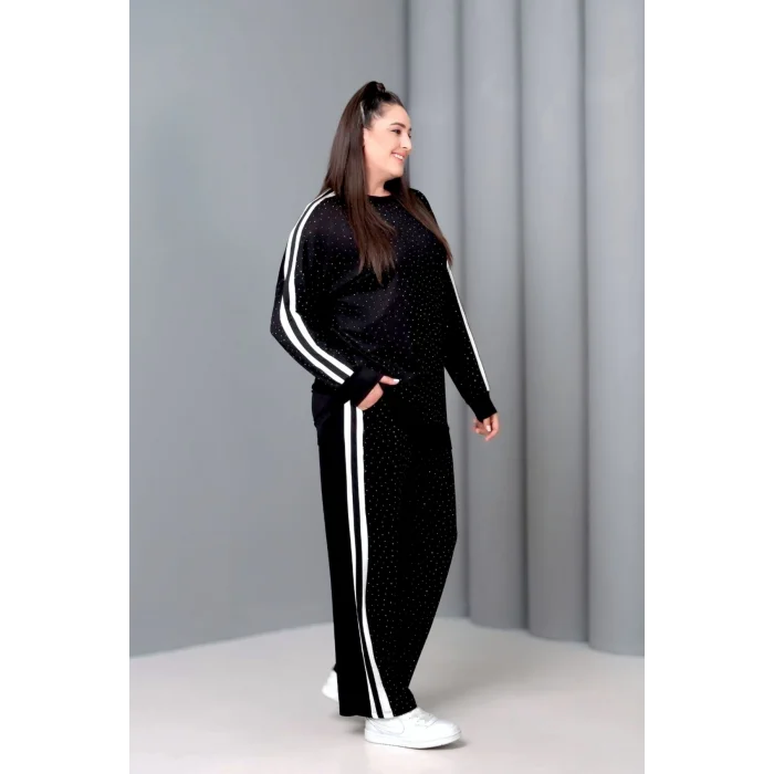 Önü Taş Baskılı Yanı Şeritli Takım