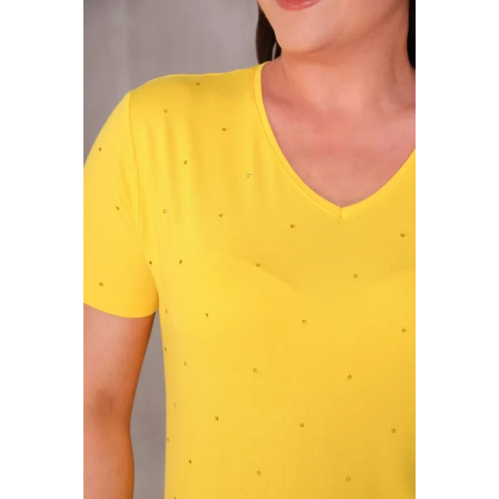 Serpme Taş Baskılı Bluz