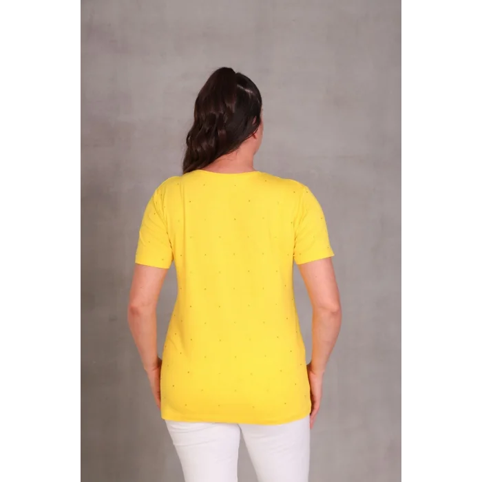 Serpme Taş Baskılı Bluz