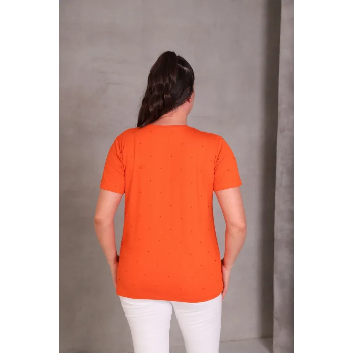 Serpme Taş Baskılı Bluz