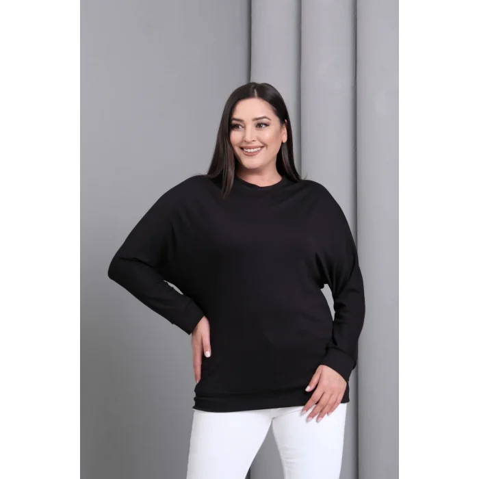 Sırtı Kanat Taş Baskılı Sweatshirt