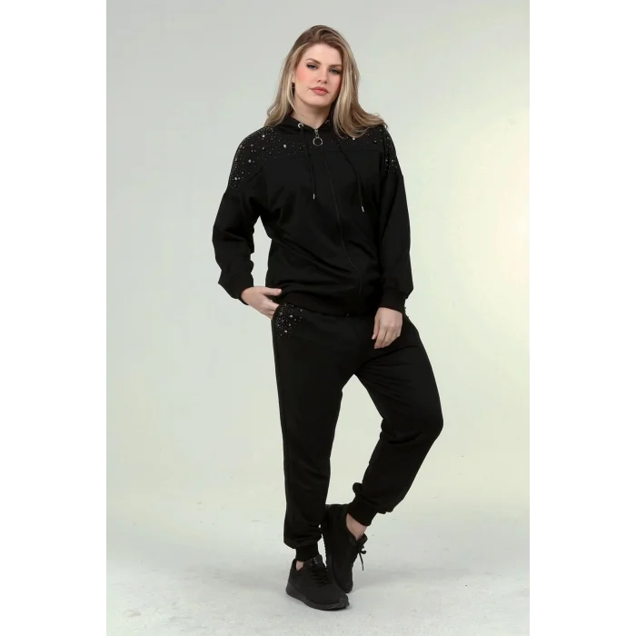 Taş Baskılı İncili Eşofman Takım