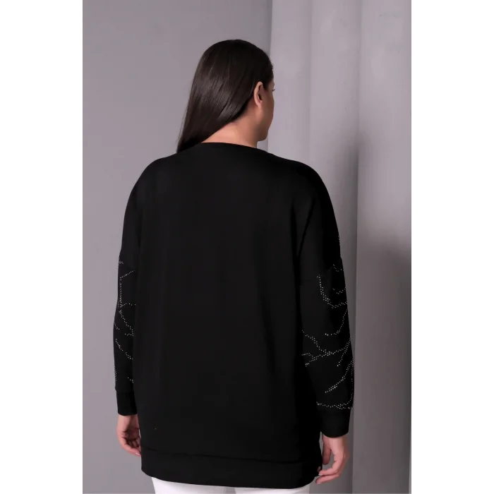 Taş Baskılı Yanı Çıtçıtlı Bluz