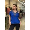 Ön ve Arkası V Simli Bluz
