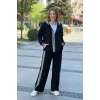 Yanları Şeritli Kapüşonlu Takım
