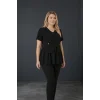 Eteği Şifon Cepli Bluz