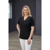 Yakası Kolları İnci Detaylı Bluz
