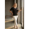 Yakası Kolları İnci Detaylı Bluz