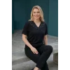 Yakası Kolları İnci Detaylı Bluz