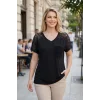 Omuzu Güpürlü Cepli Bluz