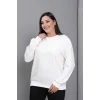 Çiçek Aplikeli Sweatshirt