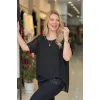 Eteği Pullu Şifon Bluz