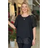 Eteği Pullu Şifon Bluz
