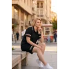 Gömlek Yakalı Şeritli Şort Takım