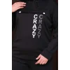 Kapüşonlu Crazy  Baskılı Alt-Üst Takım