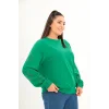 Kolları Yıldız Taş Baskılı Sweatshirt
