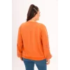 Kolları Yıldız Taş Baskılı Sweatshirt