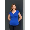 Yakası Düğme Detaylı Bluz