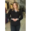 Yakası Ve Kol Uçları Simli Bluz