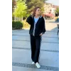 Yanları Şeritli Kapüşonlu Takım