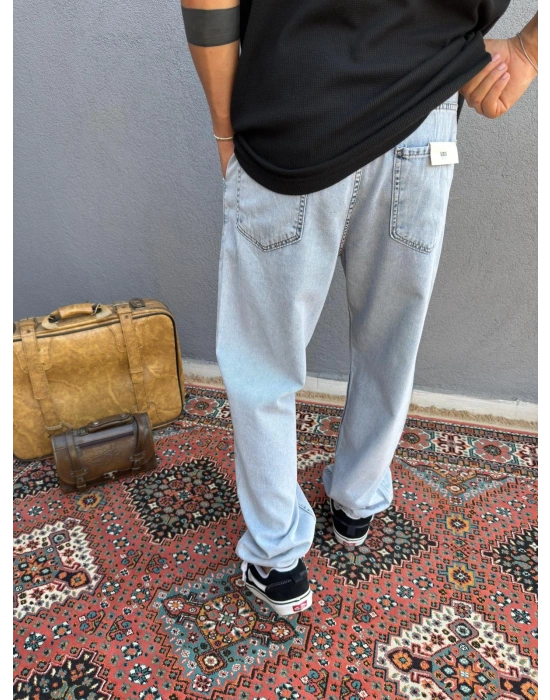 Buz Mavi Baggy Pantolon