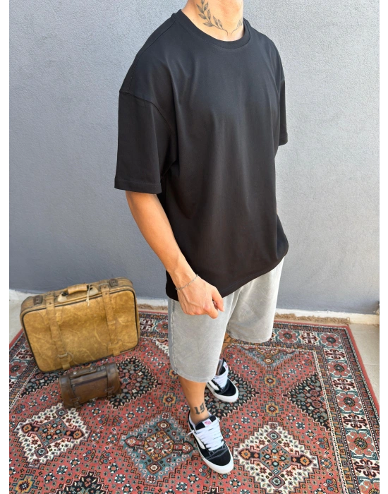 Siyah Basic Oversize T-Shirt