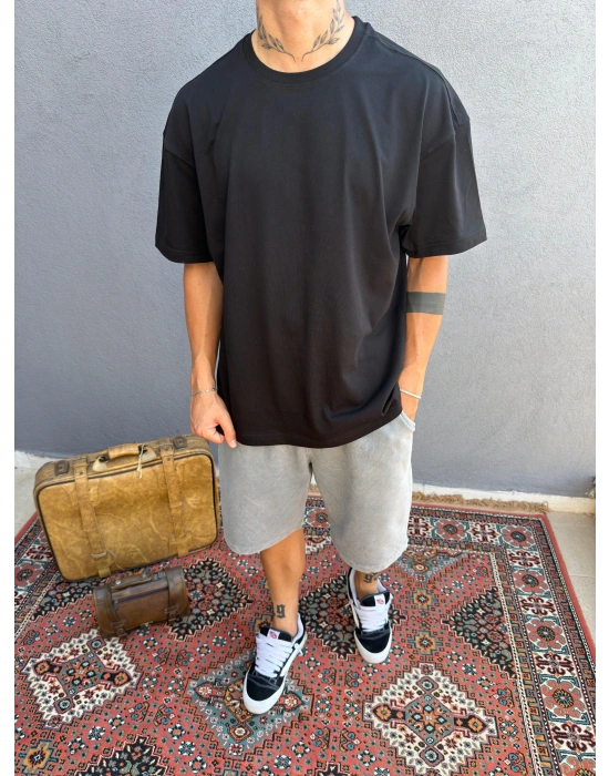 Siyah Basic Oversize T-Shirt
