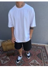 Beyaz Basic Oversize T-Shirt