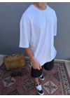 Beyaz Basic Oversize T-Shirt
