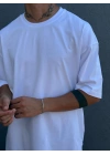 Beyaz Basic Oversize T-Shirt