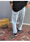 Buz Mavi Baggy Pantolon