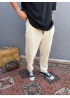 Krem Krinkıl Keten Jogger