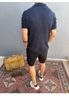 Lacivert Triko Polo Yaka T-shirt