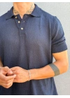 Lacivert Triko Polo Yaka T-shirt