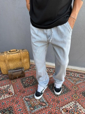 Buz Mavi Baggy Pantolon