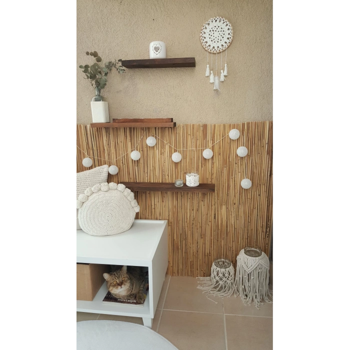 2 Metre x 3 Metre Hasır Bahçe Çiti Balkon Çiti Gölgelik ve Dekorasyon