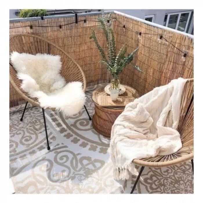 3 Metre x 3 Metre Hasır Bahçe Çiti Balkon Çiti Gölgelik ve Dekorasyon