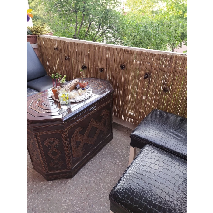 3 Metre x 3 Metre Hasır Bahçe Çiti Balkon Çiti Gölgelik ve Dekorasyon