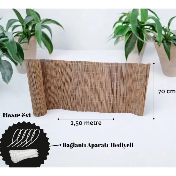 70 cm x 2,50 Metre Hasır Balkon Çiti
