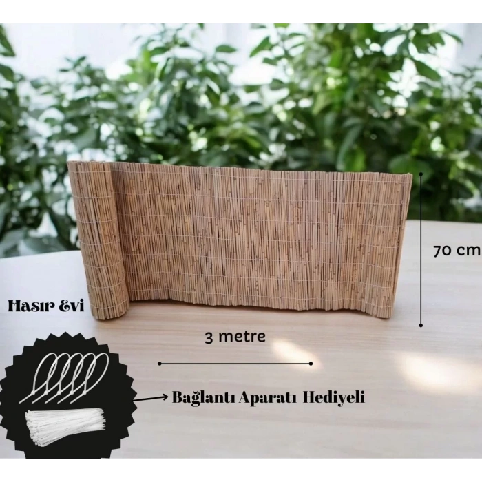 70 cm x 3 Metre Hasır Balkon Çiti