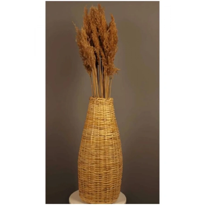 El Yapımı Hasır Örgü Vazo Pampas Vazosu Çin Vazosu Çiçeklik