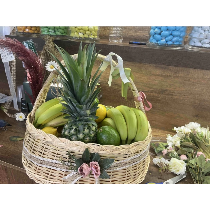 Hasır Kamış Sepet Piknik Sepeti Bahçe Sepeti