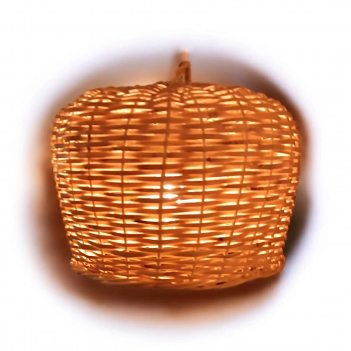 Hasır Yuvarlak Avize El Yapımı 30 Cm Çapında