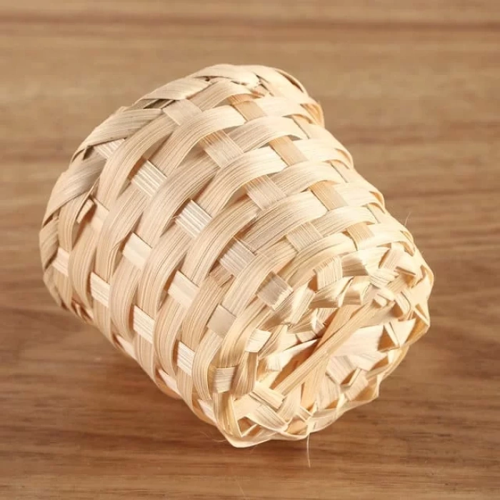 Mini Hasır Saksı Masa Üzeri Cam Önü Saksısı 2 Adet